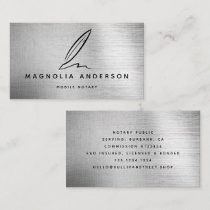 Carte De Visite Métal brossé pour ordinateur portable