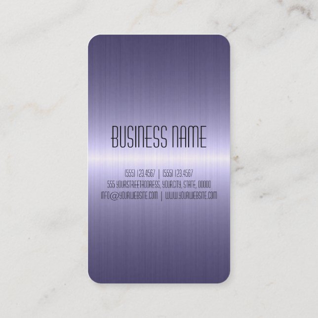 Carte De Visite Métal d'acier inoxydable de chrome (Dos)