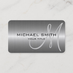 Carte De Visite Métal d'impression en acier inoxydable argenté