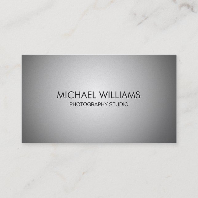 Carte De Visite Métal élégant simple brillant professionnel tue (Devant)