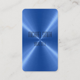 Carte De Visite Métal en acier bleu