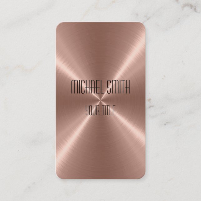 Carte De Visite Métal en acier en bronze (Devant)