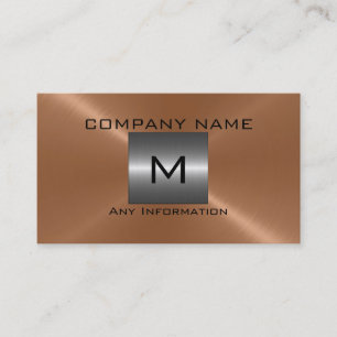 Carte De Visite Métal en acier inoxydable bronze