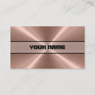 Carte De Visite Métal en acier inoxydable bronze