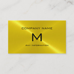 Carte De Visite Métal en acier inoxydable or