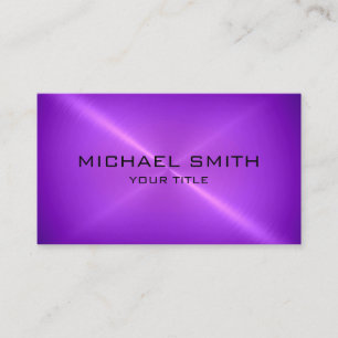 Carte De Visite Métal en acier inoxydable pourpre