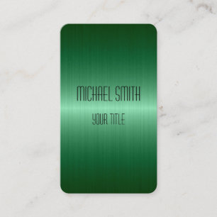 Carte De Visite Métal en acier inoxydable vert