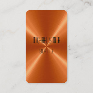 Carte De Visite Métal en acier orange
