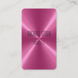 Carte De Visite Métal en acier rose