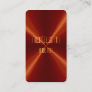 Carte De Visite Métal en acier rouge