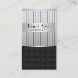 Carte De Visite Métal moderne Elegant Black Consultant