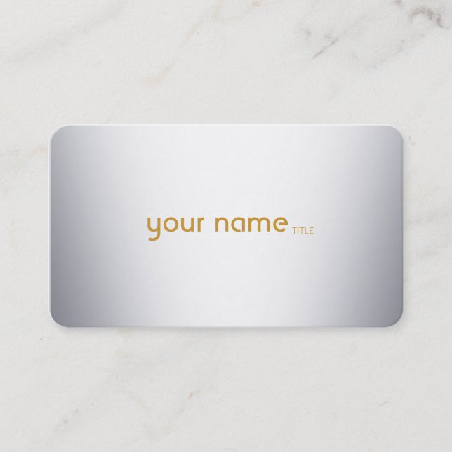 Carte De Visite Métal moderne minimaliste (Devant)