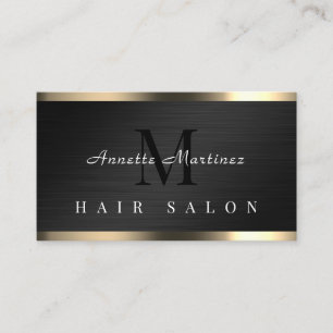 Carte De Visite Métal noir fausse texture élégant