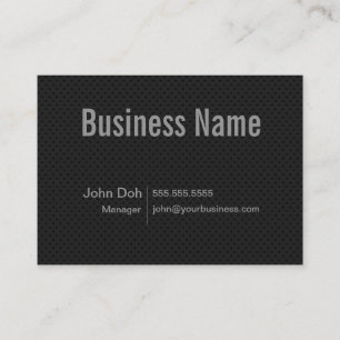 Carte De Visite Métal noir simple