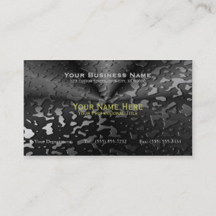 Carte De Visite Métal poli noir humide