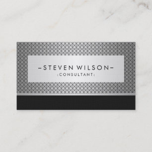 Carte De Visite Metal Professional Moderne Élégant Noir