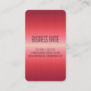 Carte De Visite Métal rouge d'acier inoxydable