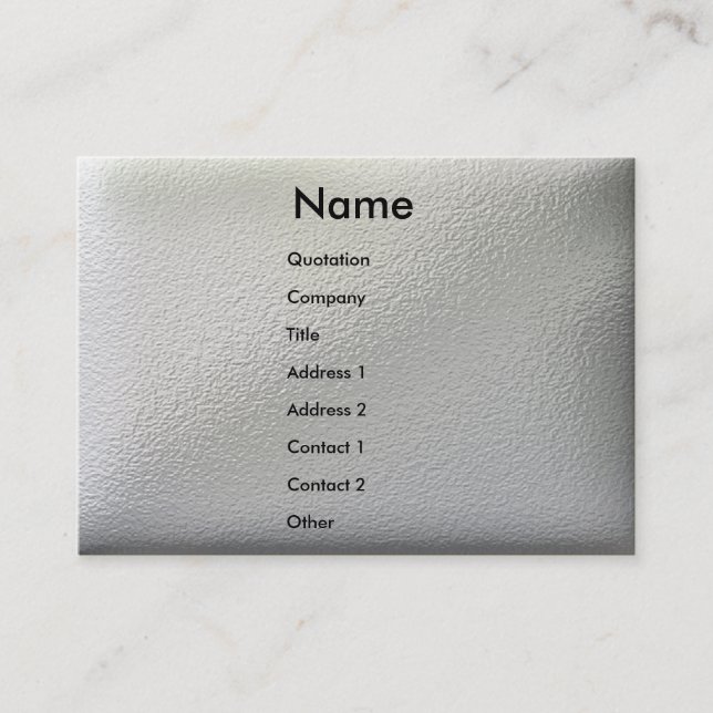 Carte De Visite Métal Super - pointé (Devant)