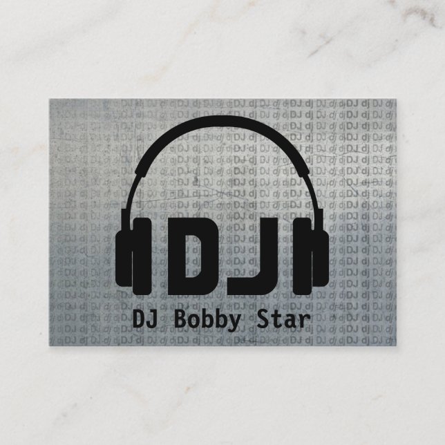 Carte de visite métallique du DJ de logo frais (Devant)