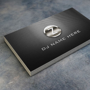 Carte De Visite Métallique en acier professionnel du DJ de