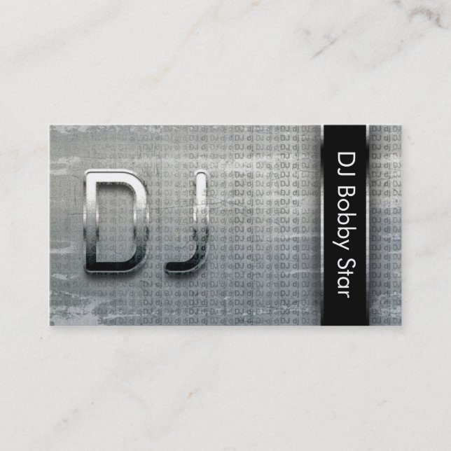 Carte de visite métallique frais du DJ (Devant)
