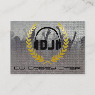 Carte de visite métallique frais du DJ avec le