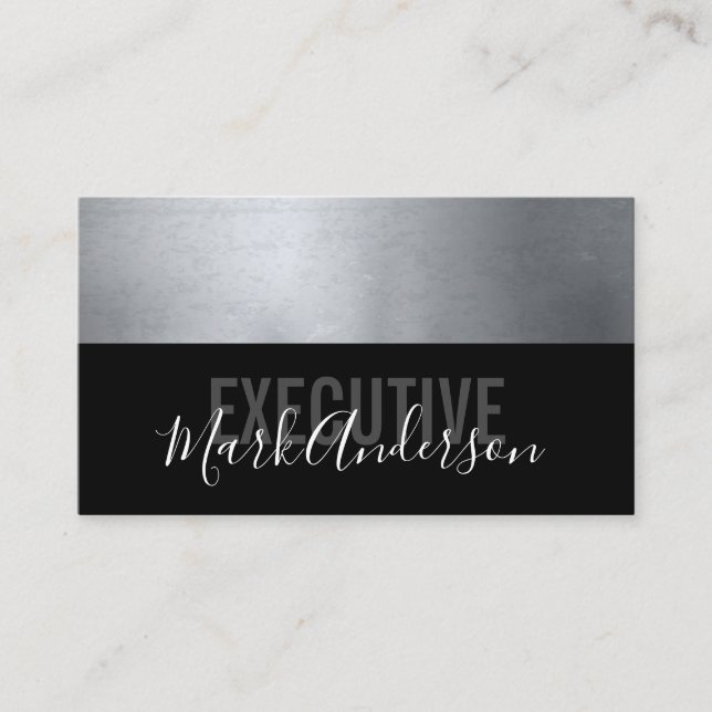 Carte De Visite Metallique | Série Signature | Bloc couleur (Devant)