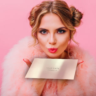 Carte De Visite Métallure de la soie Rose PRATIQUE Abstraite minim