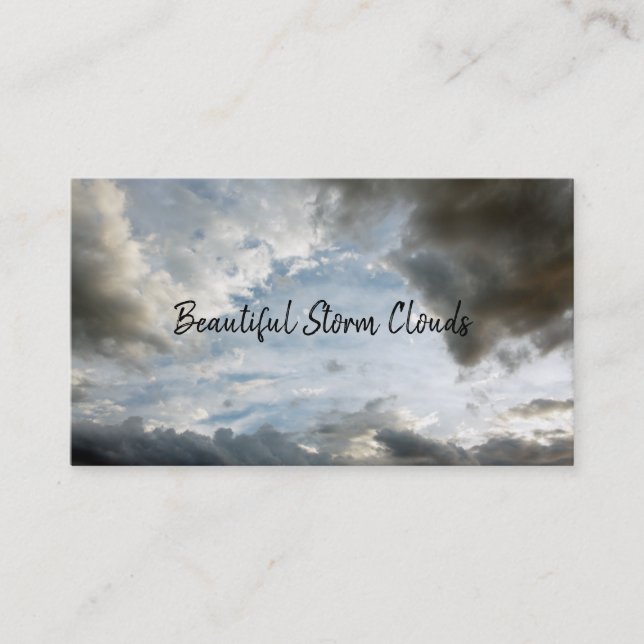 Carte De Visite Météo Nuages Stormy Ciel Ciel Ciel Nuages (Devant)
