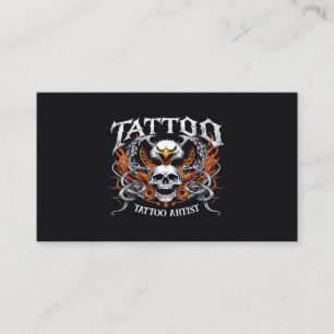 Carte De Visite Métier d'artiste de tatouage Corps Art Tat Shop Pa
