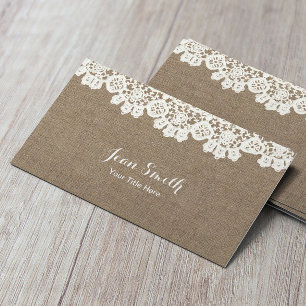 Carte De Visite Métier rustique vintage de planification