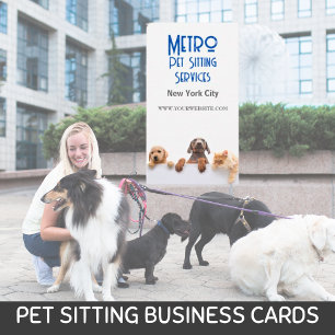 Carte De Visite Metro animal de compagnie assis chat chien