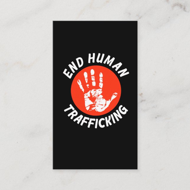 Carte De Visite Mettre fin à la traite des êtres humains (Devant)