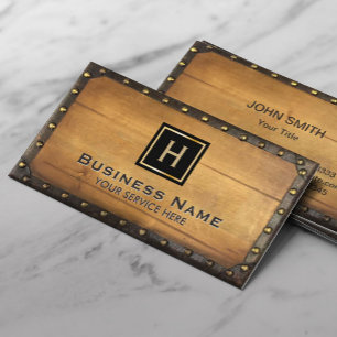 Carte De Visite Meubles de construction Monogramme Vintage encadr