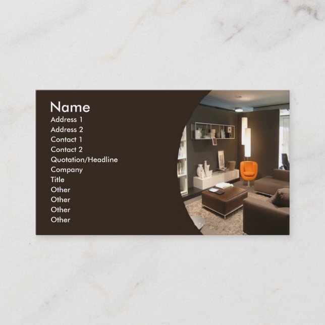 Carte De Visite Meubles/design d'intérieur (Devant)