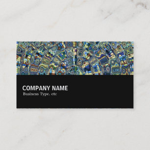 Carte De Visite Mi-chemin 034 - Blue Abstrait Pond
