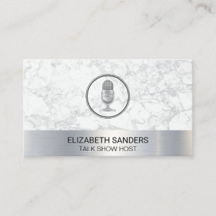 Carte De Visite Mic   Blogueur   Hôte Podcast   Découpe en marbre
