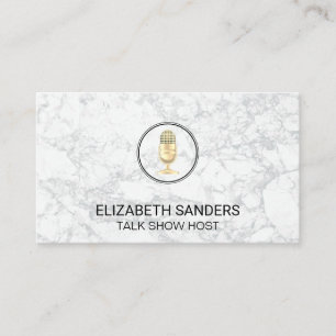 Carte De Visite Mic   Blogueur   Hôte Podcast   Marbre