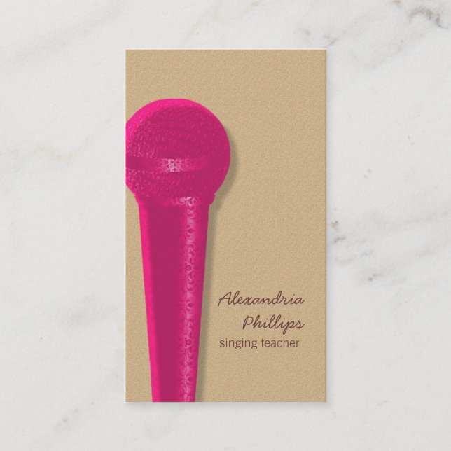 Carte de visite micro Damask, rose chaud (Devant)