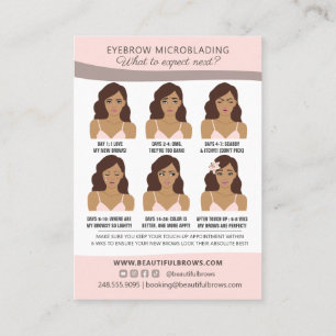 Carte De Visite Microblading Brow post-soins et rendez-vous