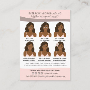 Carte De Visite Microblading Brow post-soins et rendez-vous 