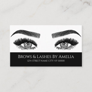 Carte De Visite Microblading des Sourcils & Cils, Extensions de Ci