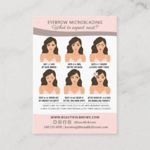 Carte De Visite Microblading Eyebrow Après-soins et rendez-vous