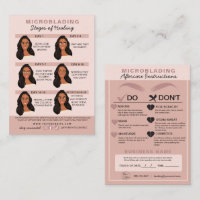 Microblading Eyebrow Instructions pour les soins p