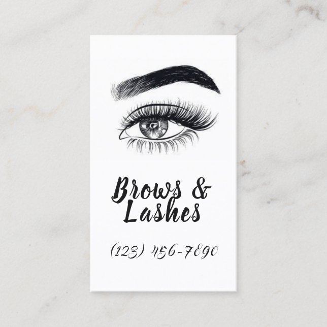 Carte De Visite Microblading moderne, sourcils, maquillage permane (Devant)