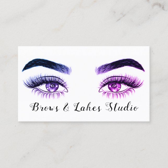 Carte De Visite Microblading moderne, sourcils, maquillage permane (Devant)