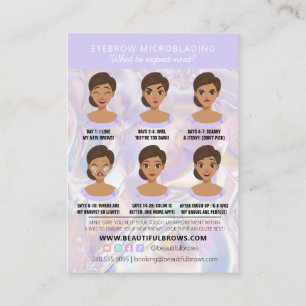 Carte De Visite Microblading post-soins Crystal Holographie