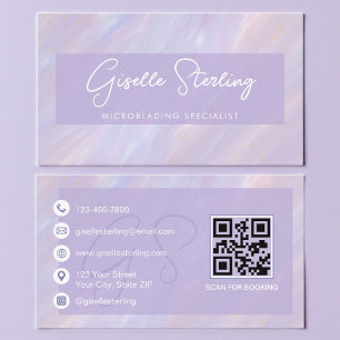 Carte De Visite Microblading Professionnel Holographique