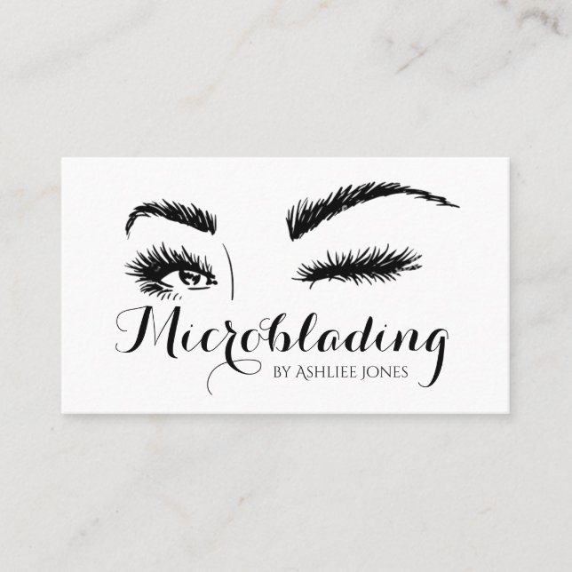 Carte De Visite Microblading, sourcils, tatouage, Maquillage perma (Devant)