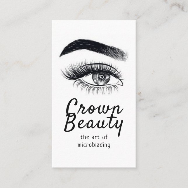 Carte De Visite Microblaing, Eyebrows, Makeup permanent (Devant)